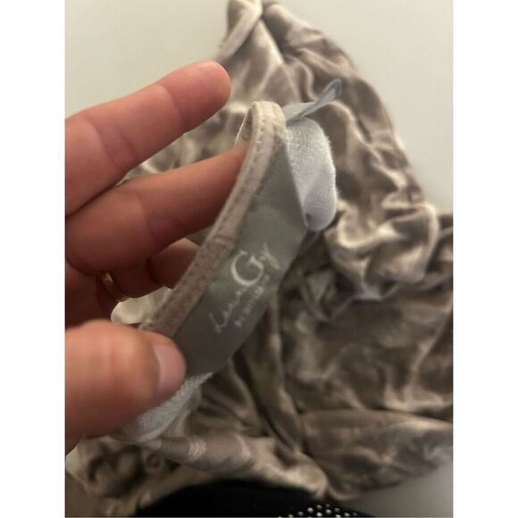 G By Giuliana Leopard Print Sleeveless Jersey Wrap Jumpsuit Beige Size Large - Picture 14 of 15